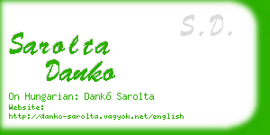 sarolta danko business card