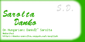 sarolta danko business card